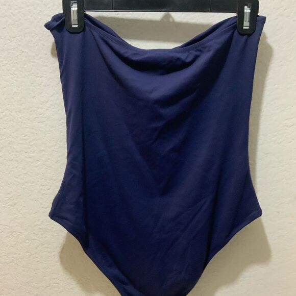MELISSA ODABASH NAVY strapless one piece SWIMSUIT SIZE 10 - Picture 3 of 6